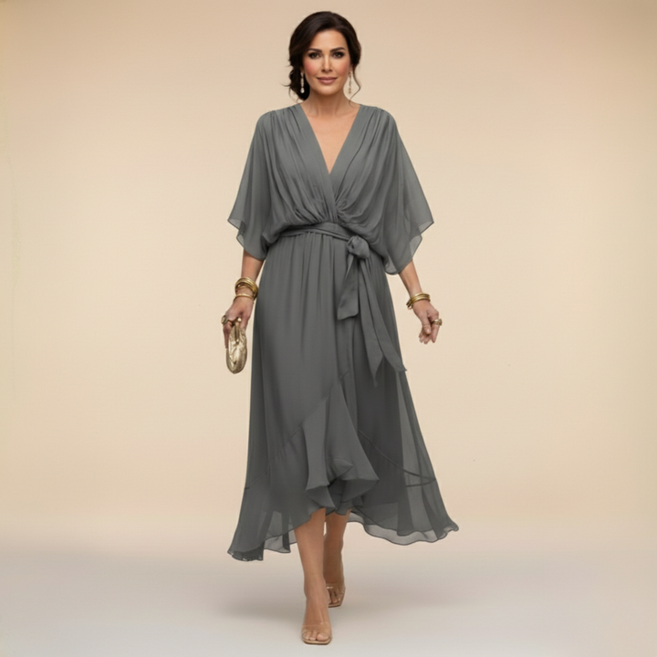 Monica | Sophisticated V-Neck Dress