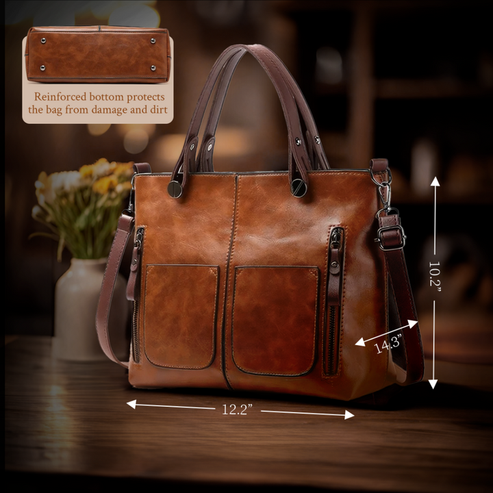 Nancy - Classic Leather Shoulder Bag with Timeless Elegance