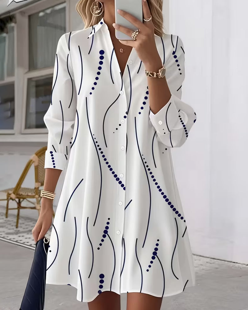 Curved Collar Dress Shirt