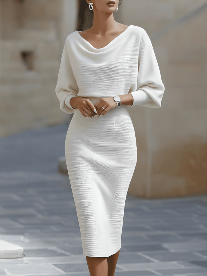 Brielle | Elegant Draped Midi Dress