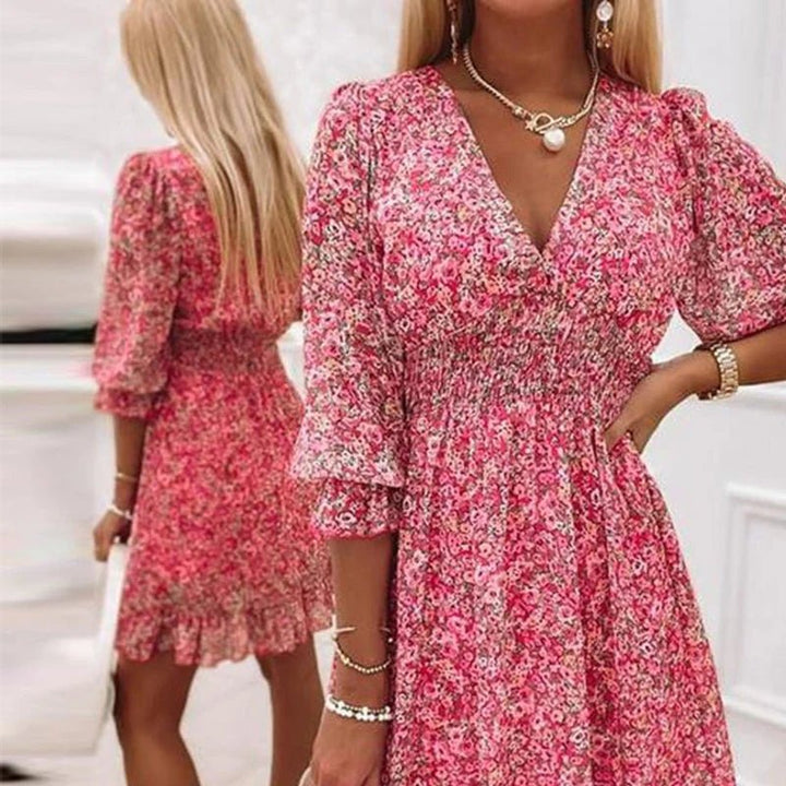 Sunna - Chic Floral Elegance Dress