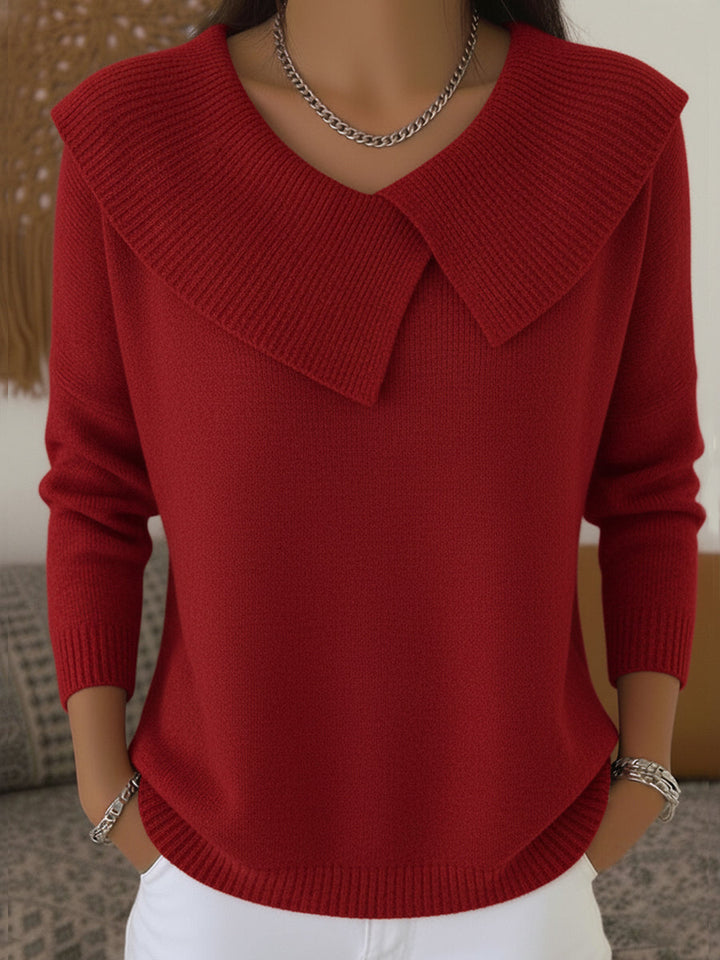 Cassidy | Soft Sweater Featuring a Luxurious Plush Collar