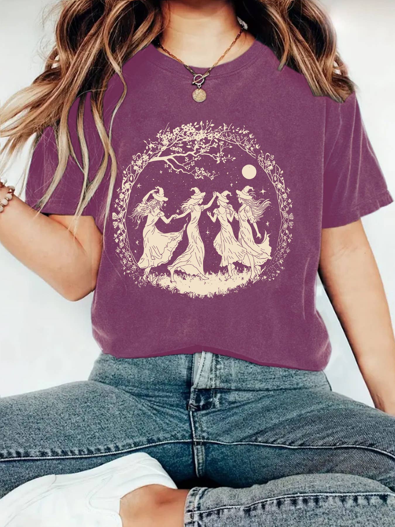 Fairy Witchy Vibes Graphic Halloween Tee
