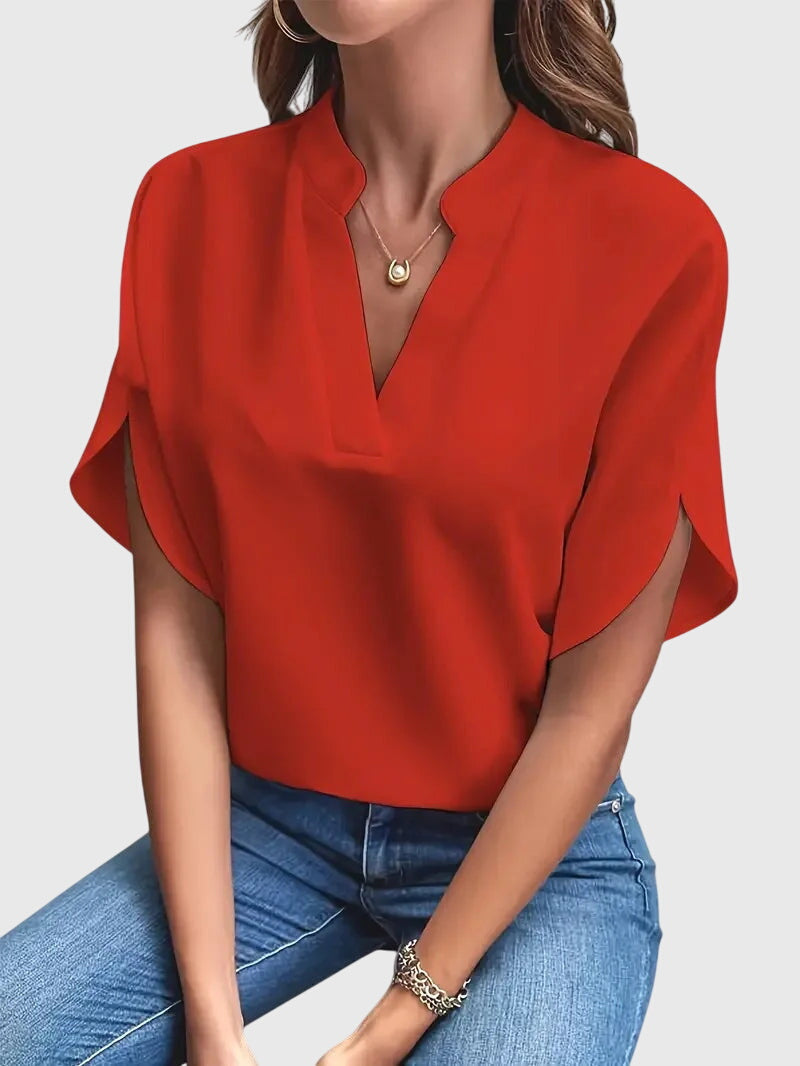 Beatrix™ | Luxuriously Soft V-Neck Blouse