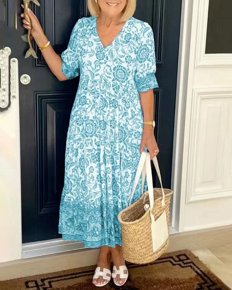 Keisha | Floral V-Neck Dress