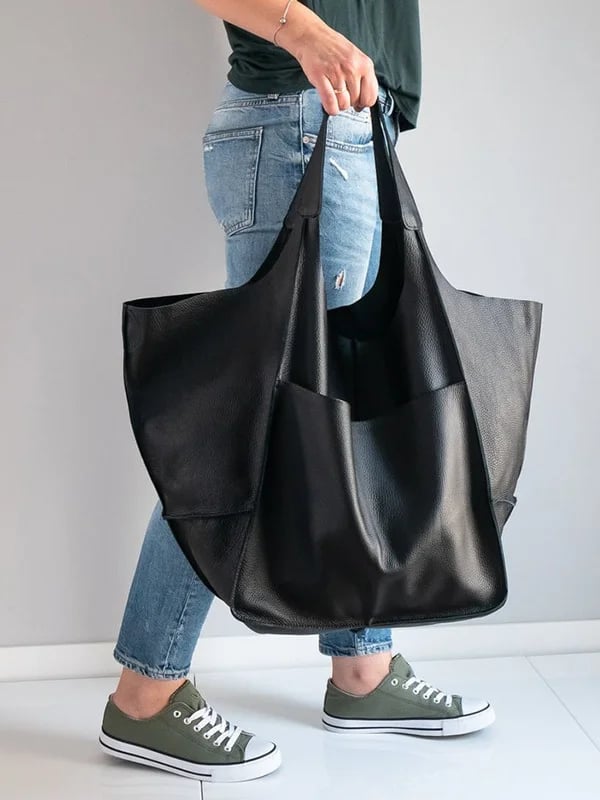 Ruth - Classic Elegance Leather Tote Bag