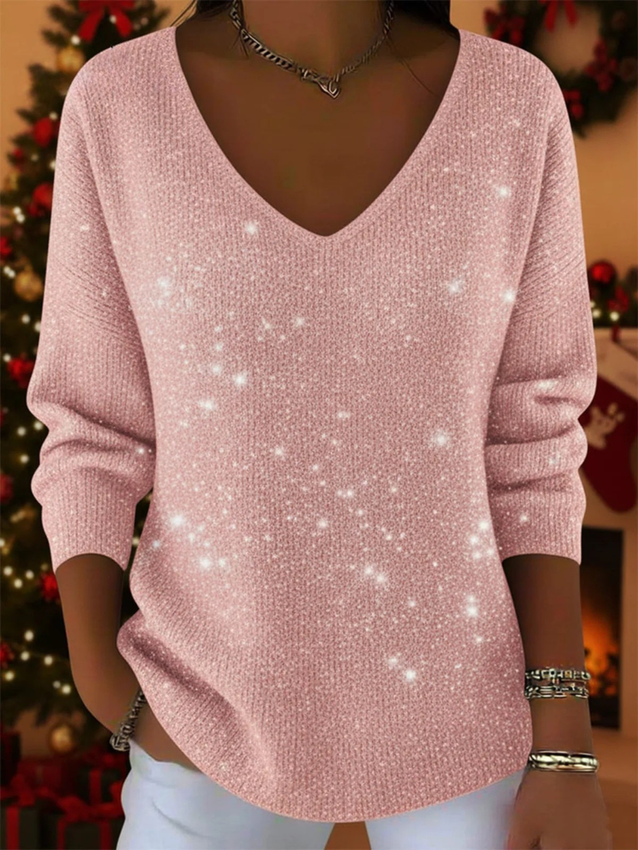 Adele | V-Neck Festive Sweater