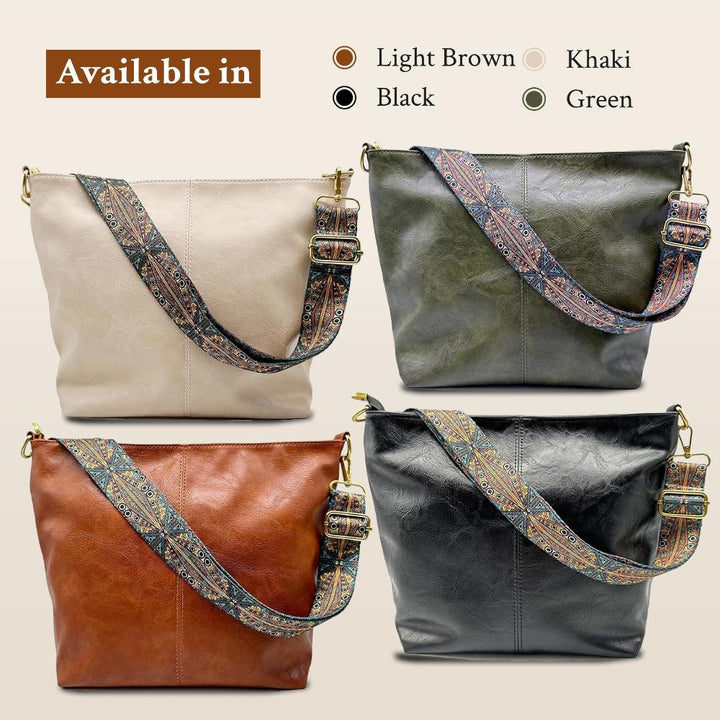Linda - Classic Leather Shoulder Bag with Vintage Appeal