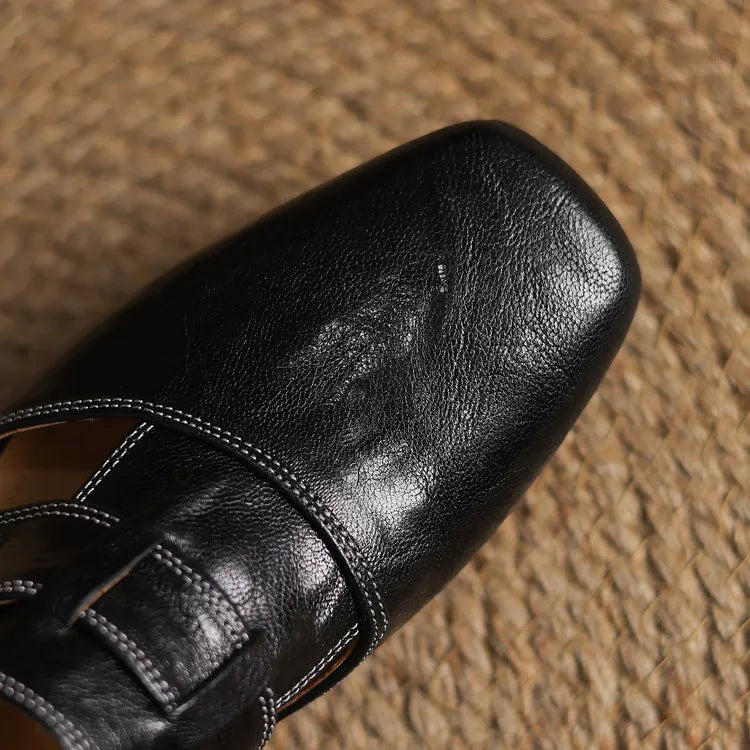 Andie Authentic Leather Slip-On Mules