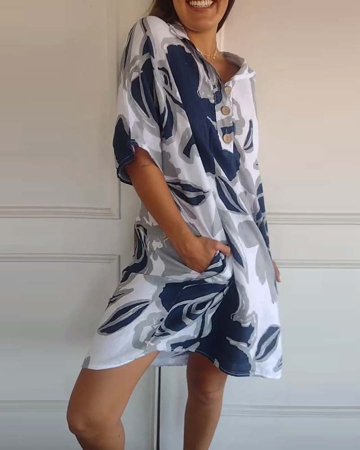 Bianca - Floral Print Shirt Dress