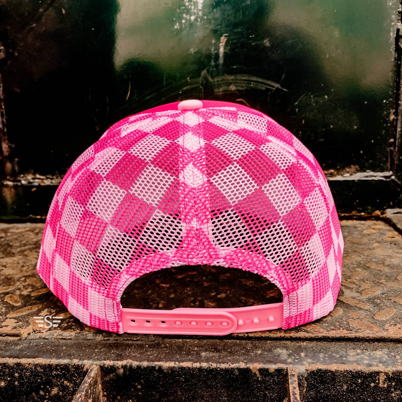 Checkered Mesh Back Cap
