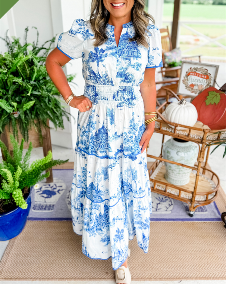 Eliza | Classic Toile Maxi