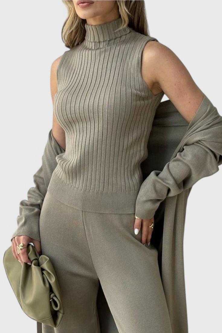 Chic 3-Piece Soft Knit Set by Mahalia