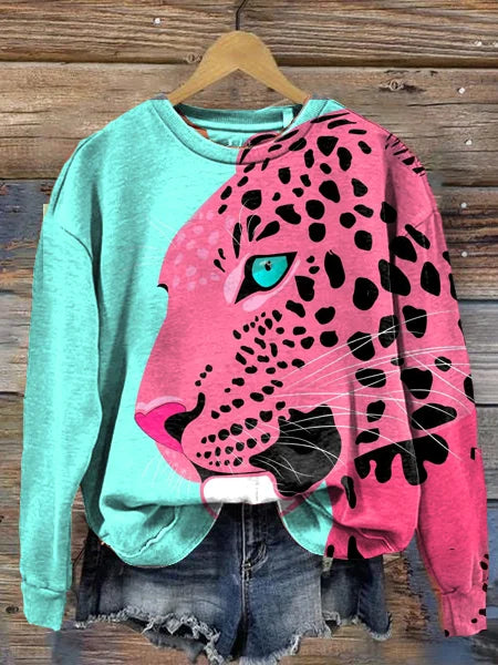 Stylish Printed Crew Neck Sweater