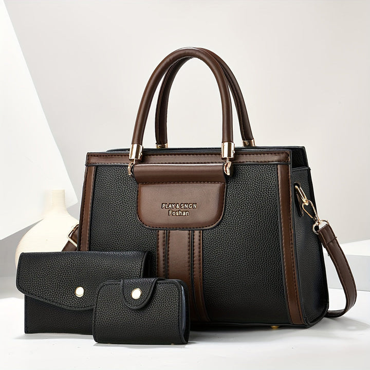 Luna - Sophisticated 3-Piece Leather Handbag Collection