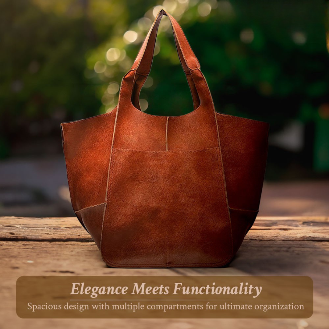 Ruth - Classic Elegance Leather Tote Bag
