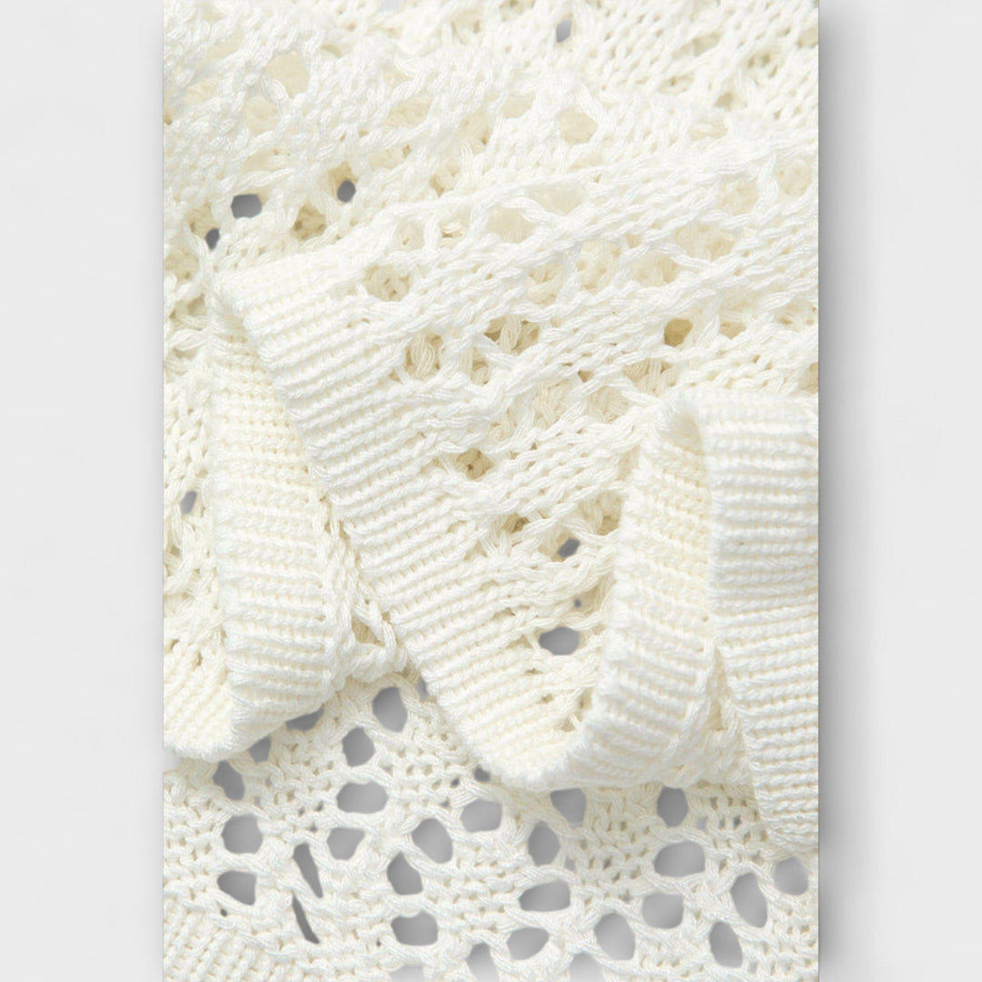 Anne - Luna Beach Dress in White