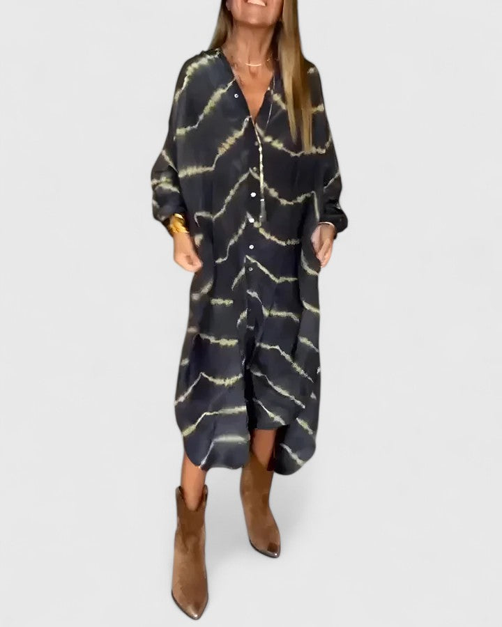 Amelie™ | Chic Bohemian Striped Maxi Dress