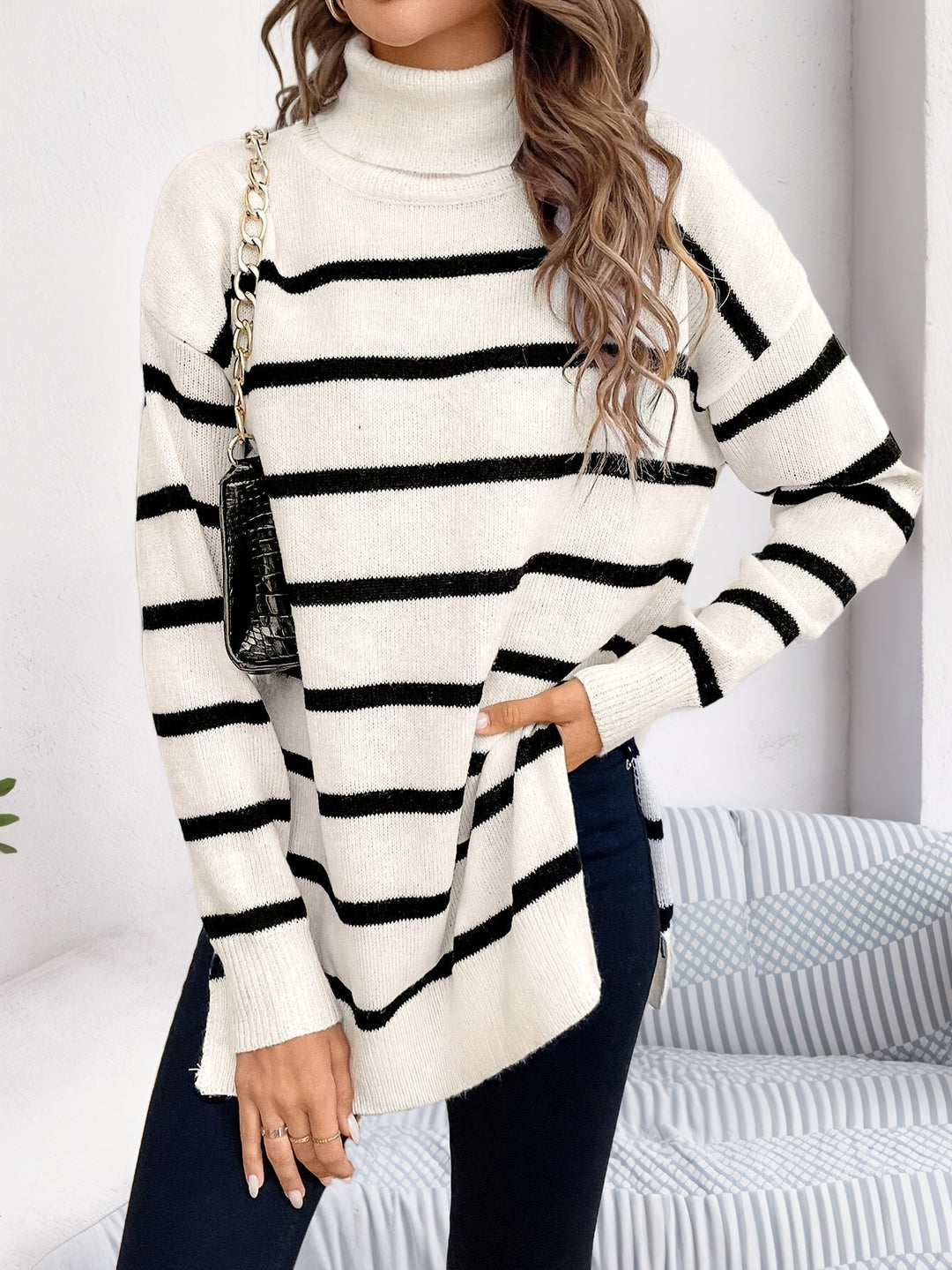 Maya - Striped Knit Sweater