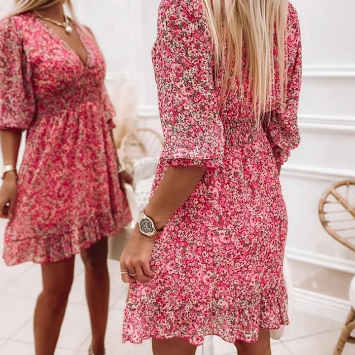 Sunna - Chic Floral Elegance Dress