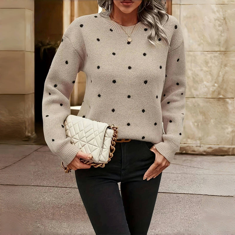 Esmee | Classic Polka Dot Knit Sweater