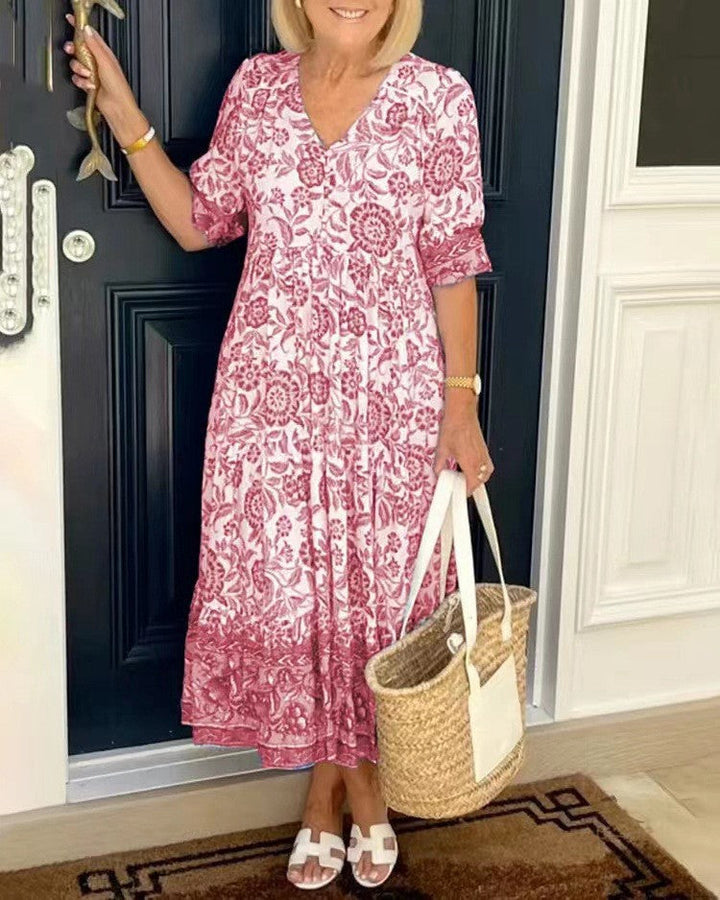 Keisha | Floral V-Neck Dress