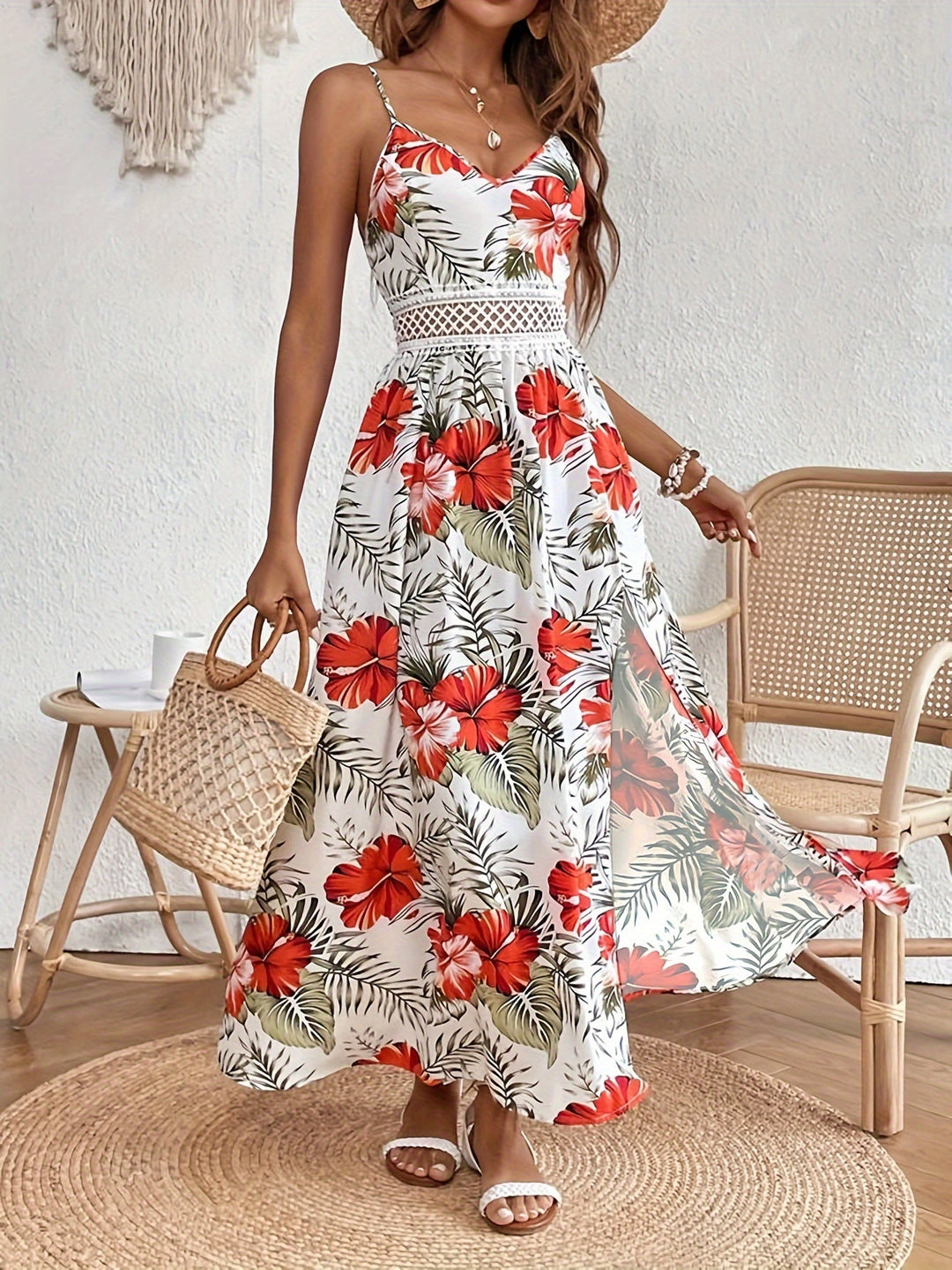 Lily | Floral Cut-Out Dress