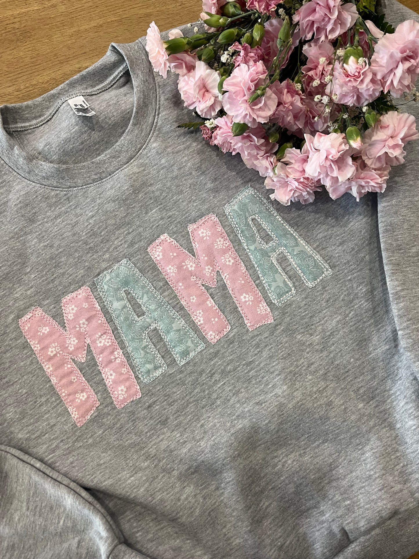 Mama appliqué sweater