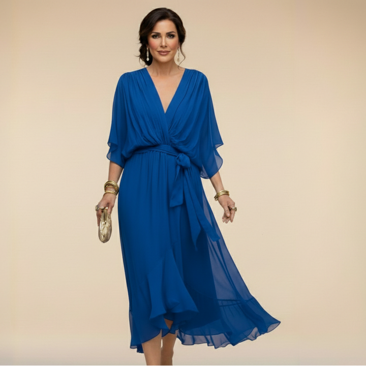 Monica | Sophisticated V-Neck Dress