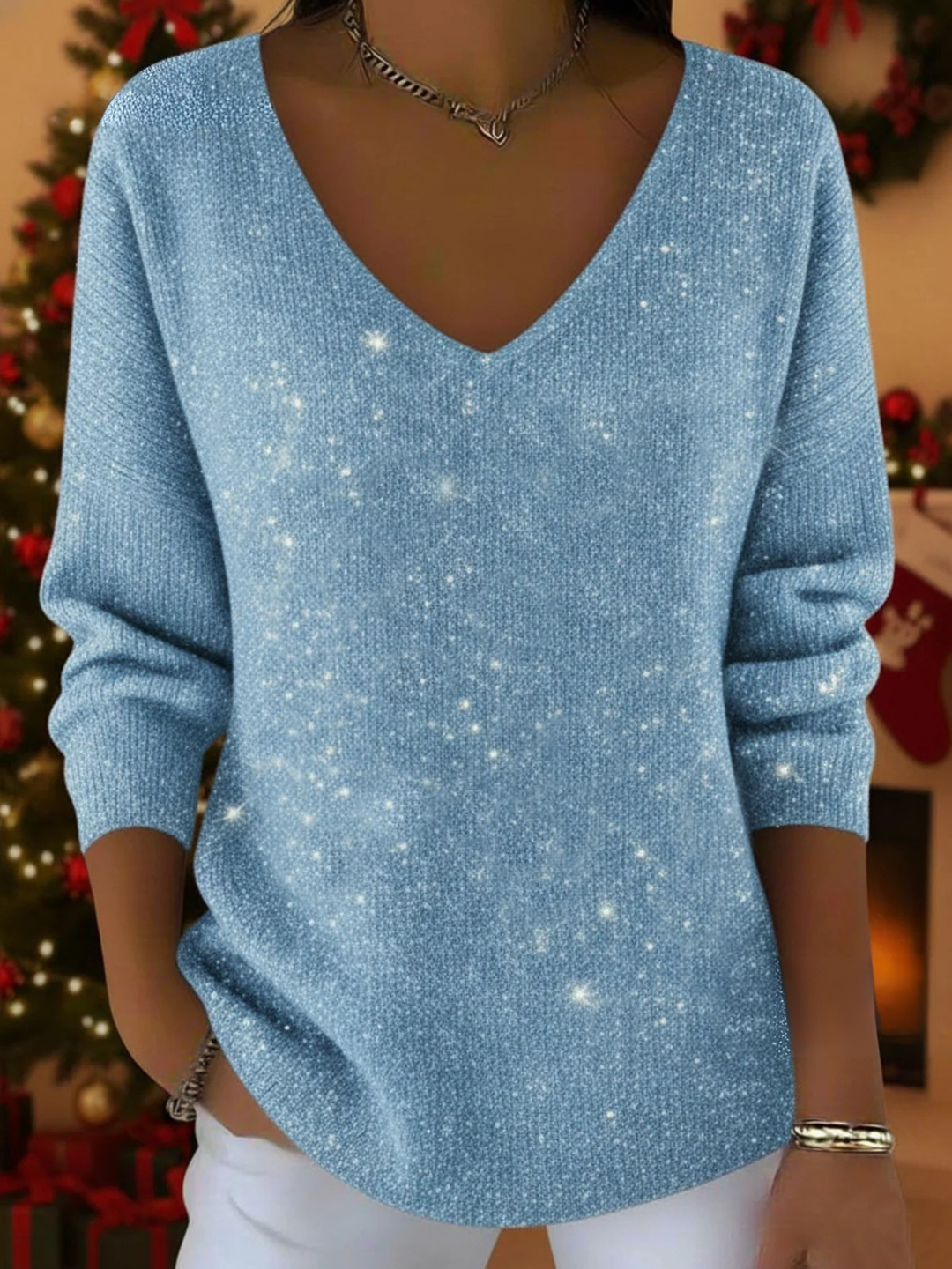 Adele | V-Neck Festive Sweater