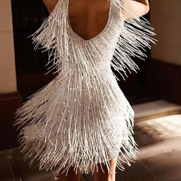 Fringella | Chic Fringe Evening Dress