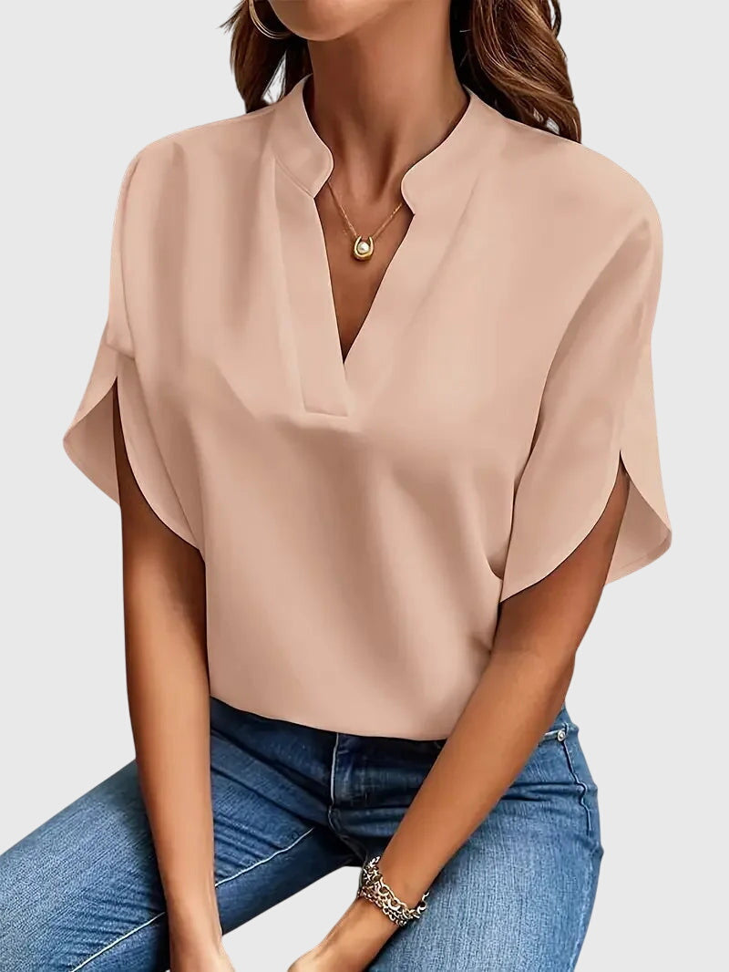 Beatrix™ | Luxuriously Soft V-Neck Blouse