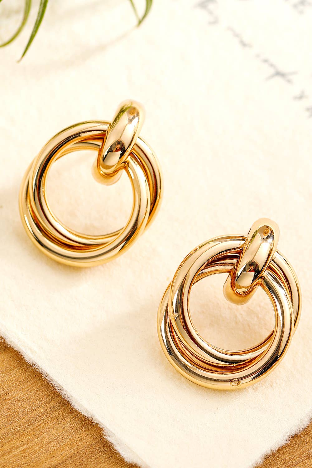 Circles Plated Alloy Stud Earrings