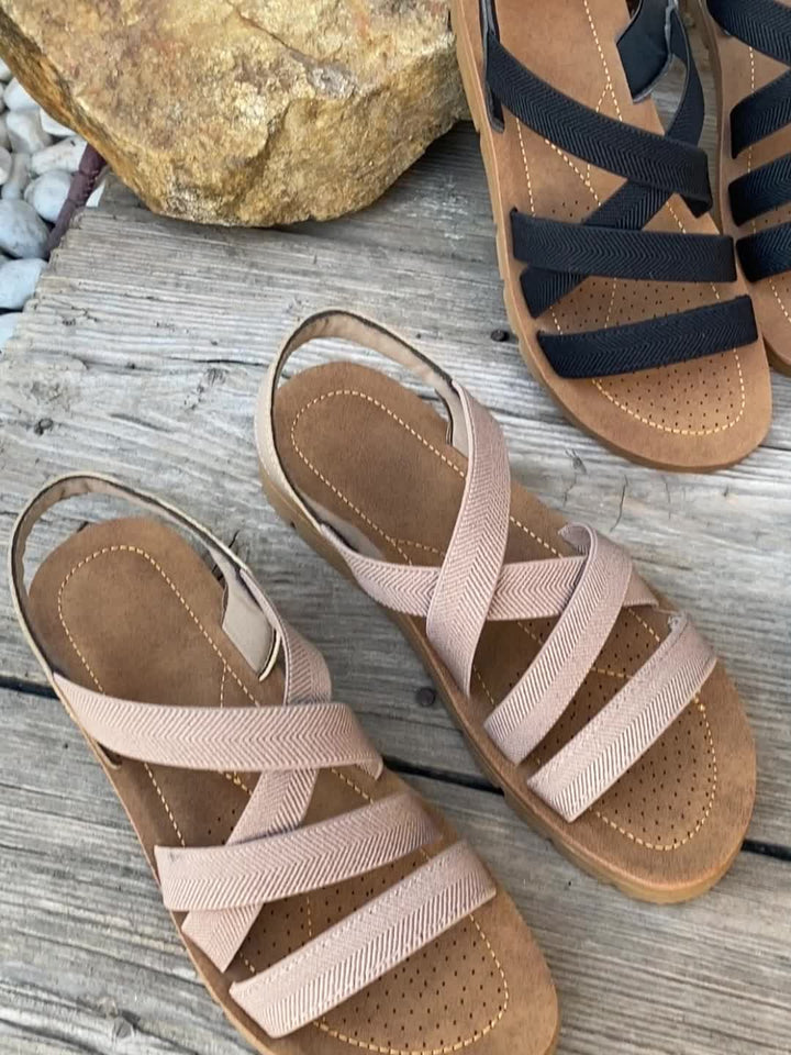 Ruth | Cozy Supportive Strap Sandals with Sturdy Sole