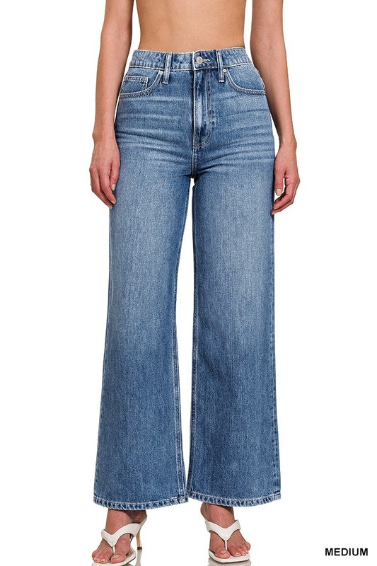 HIGH WAISTED WIDE LEG JEANS
