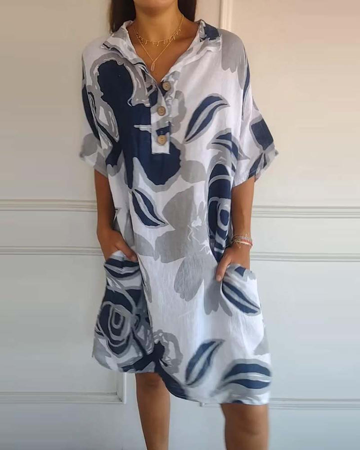 Bianca - Floral Print Shirt Dress