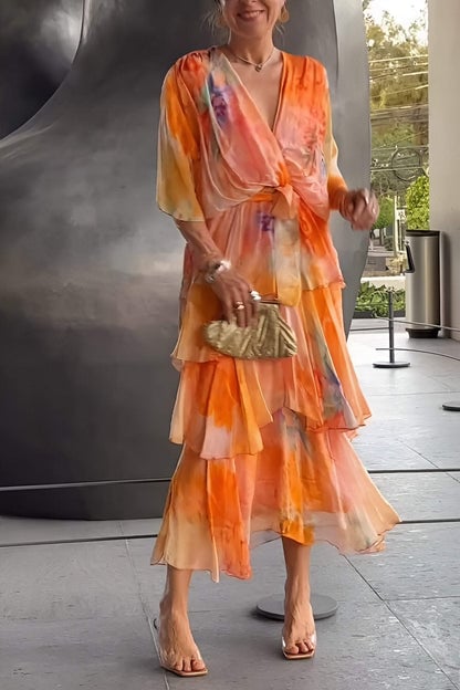 Linda | Chic Layered Elegance Dress