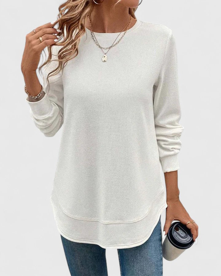 Nadyalyn | Stylish Long Sleeve O-Neck Top