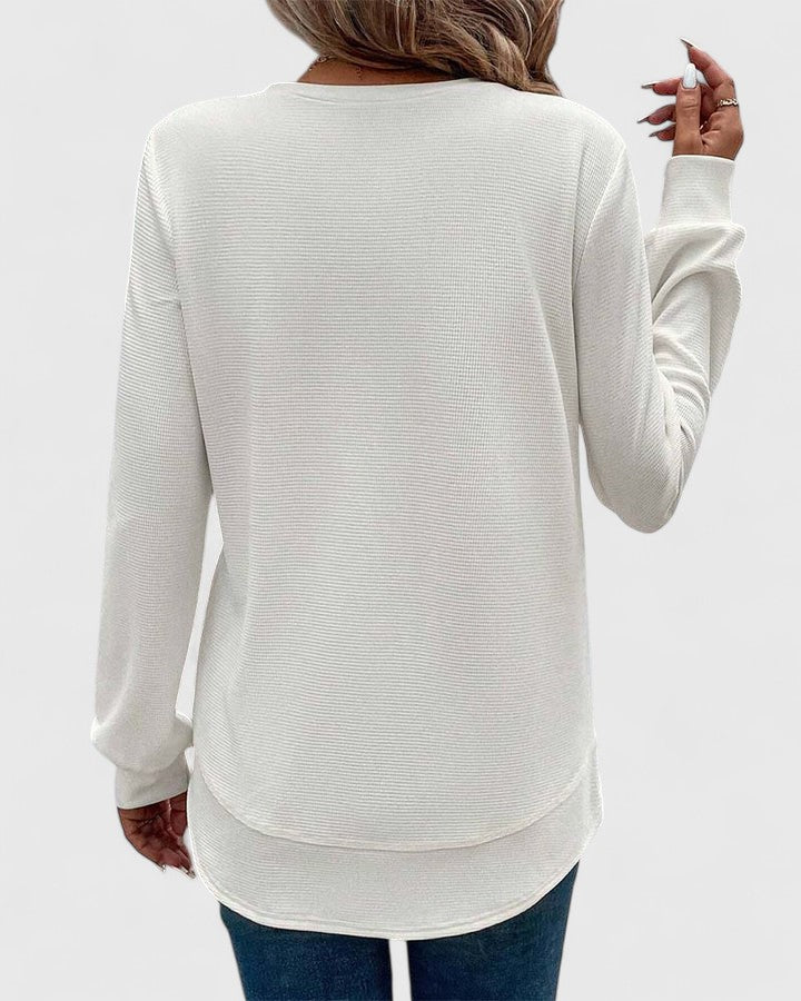 Nadyalyn | Stylish Long Sleeve O-Neck Top
