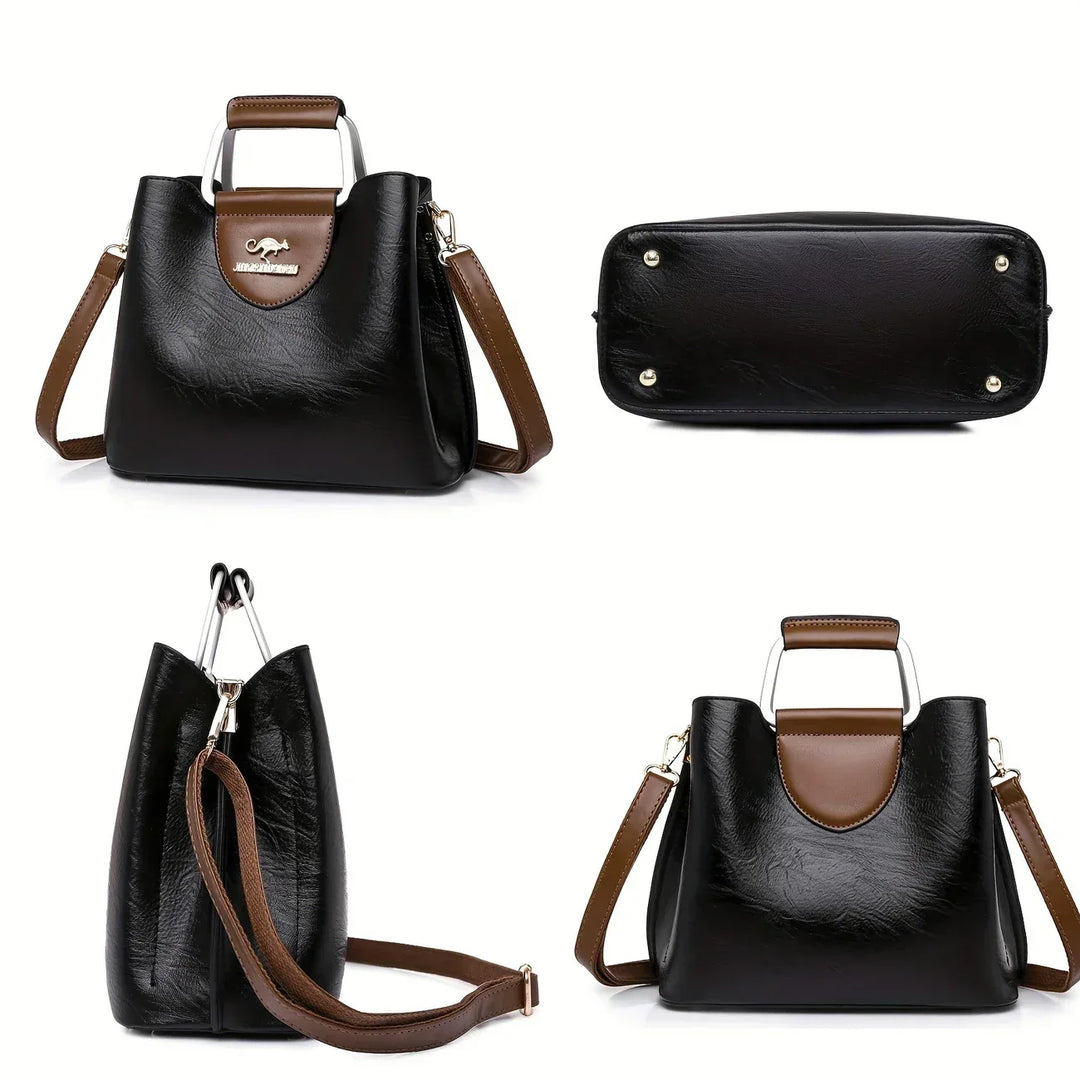 Isabella - Stylish Leather Bucket Bag