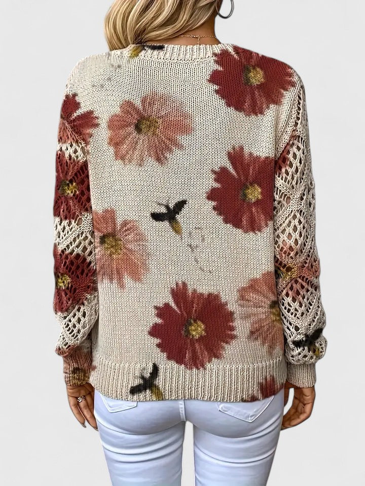 Aurélie | Chic Floral Knit Pullover