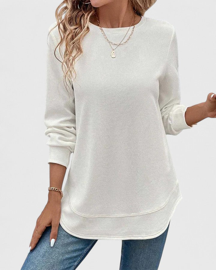 Nadyalyn | Stylish Long Sleeve O-Neck Top