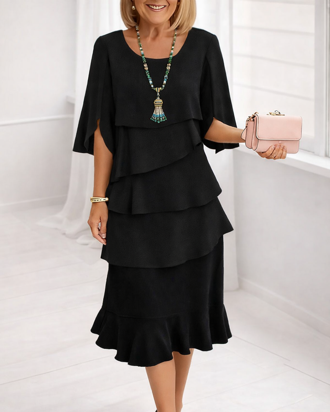 Patricia | Chic Ruffle Dress for Elegant Comfort
