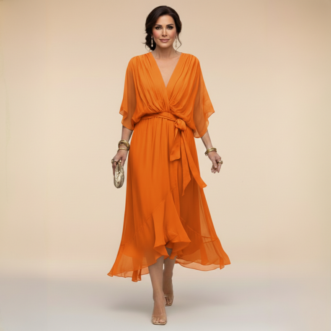 Monica | Sophisticated V-Neck Dress