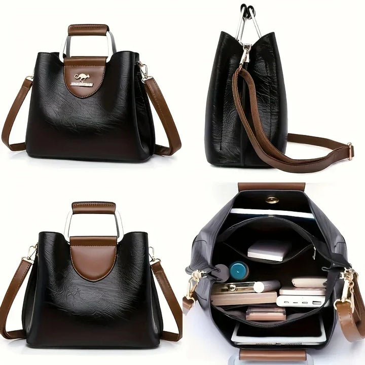 Isabella - Stylish Leather Bucket Bag