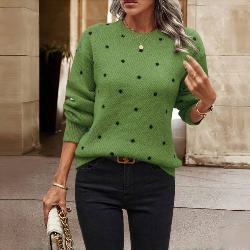 Esmee | Classic Polka Dot Knit Sweater