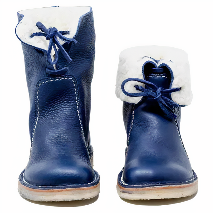 Women's Stylish Mid-Calf Leather Boots for Casual Wear