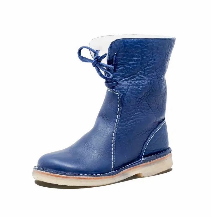 Women's Stylish Mid-Calf Leather Boots for Casual Wear