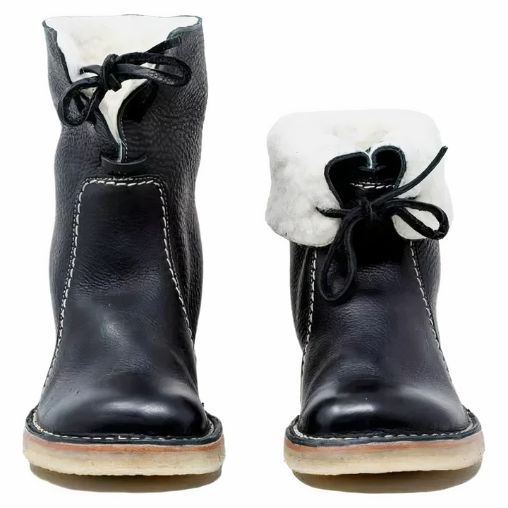 Women's Stylish Mid-Calf Leather Boots for Casual Wear