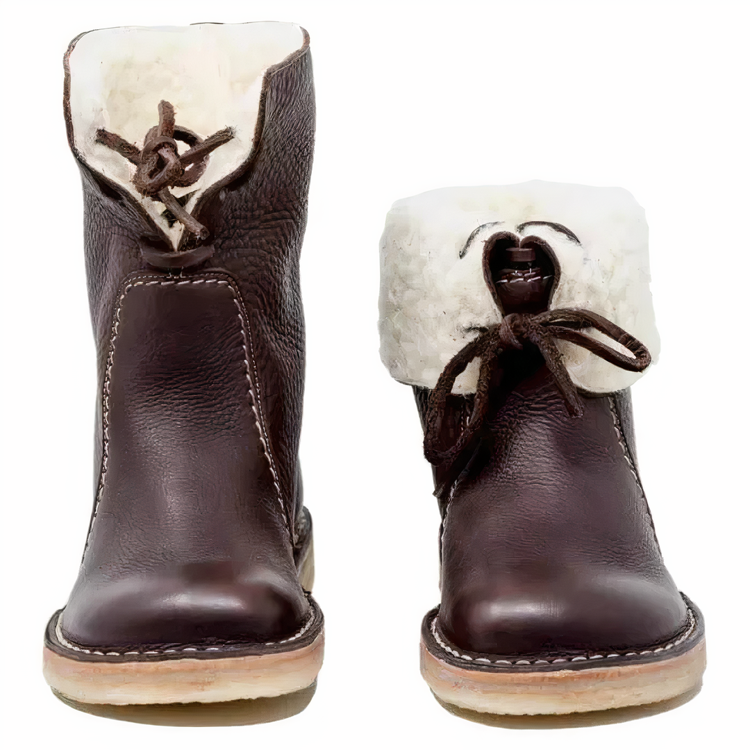 Women's Stylish Mid-Calf Leather Boots for Casual Wear